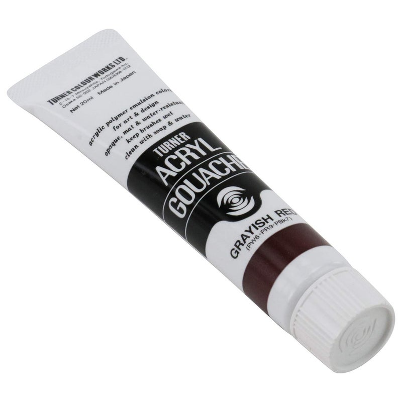 Turner Colour Works Acryl Gouache Artist Acrylic Paint - Single 20 ml Tube - Grayish Red - Image 3